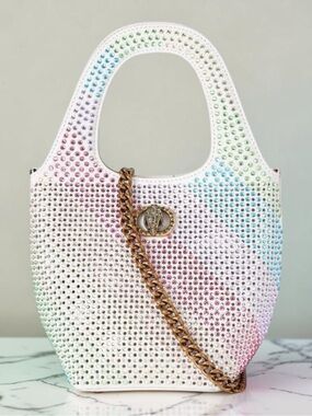 Kurt Geiger NWOT Small Chelsea Rainbow Crystal 2-Way Bag